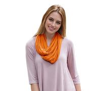 Lina & Lily Premium Modal Jersey Knit Women's Infinity Scarf Snood Lightweight (Orange)