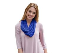 Lina & Lily Premium Modal Jersey Knit Women's Infinity Scarf Snood Lightweight (Royal Blue)