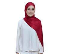 Lina & Lily Sheen Shimmer Women's Crepe Scarf Shawl Wrap Head Hijab Lightweight (Cerise Pink)