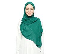 Lina & Lily Sparkle Shimmer Gold Glitter Women's Chiffon Hijab Head Scarf Lightweight (Light Teal)