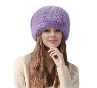 Lina & Lily Women's Winter Cossack Hat Russian Style Long Pile Faux Fur (Light Purple)