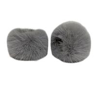 Lina & Lily Women's Winter Wrist Cuffs Warmers Faux Fur Fluffy (Light Grey)