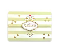 LINA OFFICINE GRAFICHE CREATIVE Wedding Gift Card Money Holder, Inner Envelope for Wedding Gift Included - Magnetic Closure, 11.5 x 16.5 cm, Birds