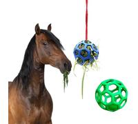 LinaLife 2 Pack 5.5inch Horse Treat Ball Hay Feeder Toy Ball Avoid Boredom Hanging for Goat Sheep Relieve Stress Horse