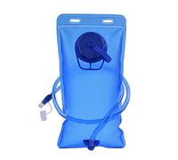 LinaLife 2L Capacity Folding Water Bag with Drinking Tube Hydration Bladder Leak Proof Outdoor Accessory Bicycle Hiking Ride Water Bags Drinking Water Bag Waterdrop Gravity