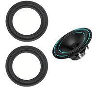 LinaLife 2pcs 5 inch 5" Speaker Foam Surround Repair Kit, 125mm Perforated Rubber Edge Rings Replacement Parts Speaker Repair DIY Speaker Surround Repair Rubber Edge Replacement