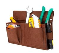 LinaLife 4 Pocket 10.3inch Carpenter Tool Belt Tool Holder Pouch Durable Thicken Belt Tool Pouch Nail Pouch for Woodworking Electrician Handyman Devices Carpenter Gardener Construction