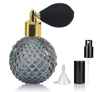 LINALL Perfume Bottle Vintage Atomizer Spray Bottle 3.4oz Empty Refillable Perfume Atomizer Glass Bottle Great for Home Decoration Cocktail