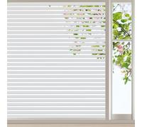 Linarun Window Film Privacy 44.5x1000 Privacy Film for Glass Windows Stripe Pattern Frosted Window Film No Glue Static Cling Privacy Window Film for Office Home Kitchens