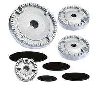 Linauan Cooktop Burners Set,Cooker Hat Set Stove Lid Upgraded, Oven Gas Hob Burner Crown Flame Cap, Gas Burner Flame Cap Fits Most Gas Stove Burners