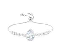 Linawe Crystal Silver Bracelets for Women, Imitation Diamond Charm Bracelet, Rhinestone Birthstone Cubic Zirconia Gemstone Bracelet, Prom Costume Wedding Jewellery Set for Brides Mom