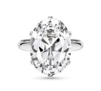 Linawe Silver Promise Cubic Zirconia Imitation Diamond Moissanite Rings for Women, Love Adjustable Solitaire Ring, Faux Gemstone Wedding Engagement Dupes Costume Jewellery