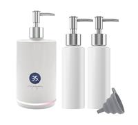 LINBEAUTI Massage Oil Warmer with Two Oil Bottle Dispenser, upgraded with LED temp. Portable Oil Warmer Heated Cream for Beauty Salon Home, SPA,with Gradient Atmosphere Lamp, display+F/C switch