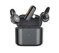 Linber Wireless Lavalier Microphone for iPhone & Android, USB-C Mini Mic with AI Noise Canceling, 196ft Range, 50H Battery, Clip-On Lapel Mic for YouTube Vlog Interview Recording Content Creation