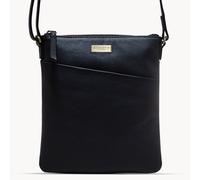 'LINBY' Pebble Grain Leather Crossbody Sling Bag Assots London Black One Size