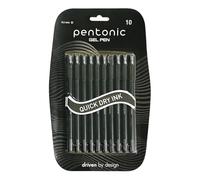 Linc Pentonic 0.6 mm Gel Pen (Pack of 10, Black Ink)