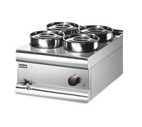 Lincat BS4W Silverlink 600 Wet Heat Bain Marie - 4 Round Pots 450mm Wide