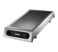Lincat IH21 Twin Ring Induction Hob with Pan Detection Function - Durable - 3kW