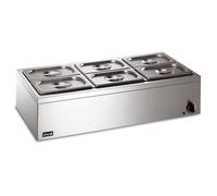 Lincat LBM3W Commercial Wet Heat Bain Marie 6 x 1/4 GN 850mm Wide