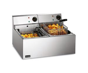 Lincat LDF2 Lynx 400 Twin Tank Countertop Electric Fryer - 2 x 4 Ltr 2 Baskets
