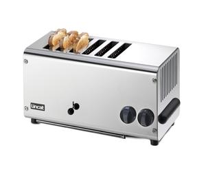Lincat LT6X Specialist Stainless Steel 6 Slice Slot Commercial Toaster Plug In