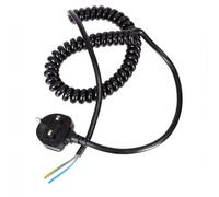 Lincat Pl157 Mains Flex Lead 13A Curly Power Cable (4M)