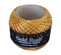 LINCATEX Gold Rush Metallic Decorative Thread 80 Metre Rolls 20 Colours (Dark Gold)