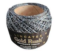 LINCATEX Gold Rush Metallic Decorative Thread 80 Metre Rolls 22 Colours (Charcoal)
