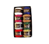 LINCATEX Gold Rush Metallic Decorative Thread 80 Metre Rolls (8 Pack)