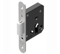 LINCE - 581350RSC Euro Cylinder mortice Lever Deadlock | 3 inch/77 mm | 50mm Backset | Stainless Steel Finish | Lock for Wooden Doors