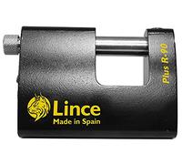 Lince 9PLUSR90 High Security 90mm Key Padlock PLUSR90 monoblock. Lock, Black/White, 90 mm