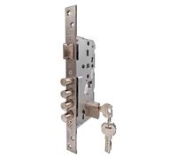 Lince Deadbolt Lock SEG Wood INOX Rect 50 mm