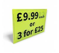 Lince Display Limited Black & Green Correx Market Price Card Sign Board Double-Sided & Waterproof (£9.99or3for£25)