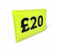 Lince Display Limited Black & Green Correx Market Price Sale Card Sign Board Double-Sided & Waterproof (£20)