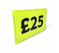 Lince Display Limited Black & Green Correx Market Price Sale Card Sign Board Double-Sided & Waterproof (£25)