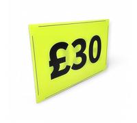 Lince Display Limited Black & Green Correx Market Price Sale Card Sign Board Double-Sided & Waterproof (£30)