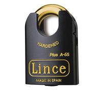 LINCE - PLUSA65 Heavy Duty high Security Padlock | Rust Resistant High Security Key Black Padlock 65 mm| Protected Shackle | 5 Keys