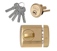LINCE Supra 4930 High Security Rim Lock for Front Door - Anti-Snap & Anti-Pull Cylinder, 5 Keys & Ownership Card, Extra Home Security Lock for Houses & Flats