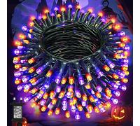 Lincentra Halloween Decorations Lights Outdoor, 40M 400LED Orange and Purple Fairy Lights Mains Powered with 8 Modes Timer Plug, Waterproof String Lights for Indoor Outdoor Garden Halloween Decoration