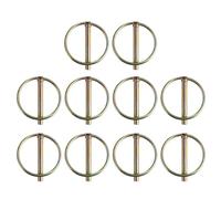 Linch Pin Spring Loaded Pin Fastener with Ring Heavy Duty 10 Pcs