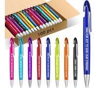 Lincia 100 Pcs Bible Verse Ballpoint Pens Bulk Retractable Medium Point Pens with Black Ink Inspiration Thank You Gifts for Christmas, Back to School, Teacher