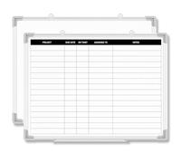 Lincia 24"x18" Project Planning Board Aluminum Frame Dry Erase Board with Lines, Wall-Mounted Whiteboard for Scheduling, to Do Lists & Weekly Planning, Reusable Office Calendar for Home & Work