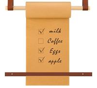 Lincia 4 Inch Kraft Paper Roll Holder Dispenser Wall Mounted Brown Butcher Paper Holder Roller 30m Craft Roll Butcher Holders for Wall Decor to-do Lists, DIY Drawing, Taking Note, Artwork, Creative