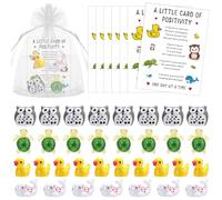 Lincia 50 Sets Christmas Employee Appreciation Gifts Emotional Positivity Support Gift Bulk Thanksgiving Inspirational Encouragement Card Pocket Resin Mini Ornament Staff Party Favor (Lovely)