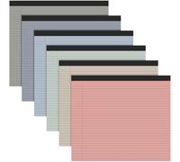 Lincia 6 Pcs Legal Pads Landscape Notebook, Aesthetic Color