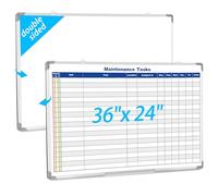 Lincia Double Sided Magnetic Maintenance Task Whiteboard Large Dry Erase 36 x 24 Inch Erasable Task Planner White Board for Wall Employee Assignment Tracker for Office Managing and Tracking Tasks