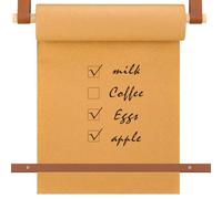 Lincia Kraft Paper Roll Holder Dispenser Wall Mounted Butcher Paper Holder Roller Display Stand 17 Inch Includes 30m Long Brown Kraft Roll for Wall Decor, Artwork, to-do Lists, Ideal Ideas