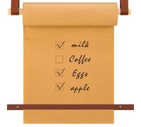 Lincia Kraft Paper Roll Holder Dispenser Wall Mounted Butcher Paper Holder Roller Display Stand Includes 30m Long Brown Kraft Roll for Wall Decor, Artwork, to-do Lists, Ideal Ideas (24'')