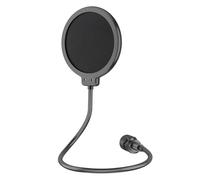 LINCO Professional Microphone Pop Filter Shield For Blue Yeti and Any Other Microphone, Dual Layered Wind Pop Screen With A Flexible 360 Degree Gooseneck Crab Clamp Stabilizing Arm (PF1502)