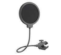 LINCO Professional Microphone Pop Filter Shield For Blue Yeti and Any Other Microphone, Dual Layered Wind Pop Screen With A Flexible 360 Degree Gooseneck Crab Clamp Stabilizing Arm (PF1501)